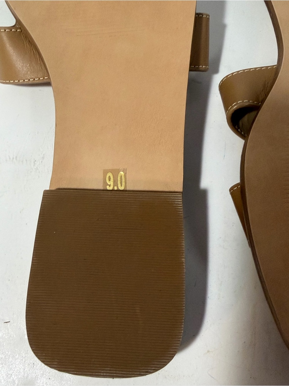Steve Madden Tan H-Cut Slip-On Mules - Picture 4 of 5